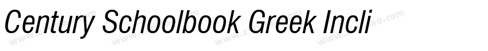 Century Schoolbook Greek Inclined BT字体转换
